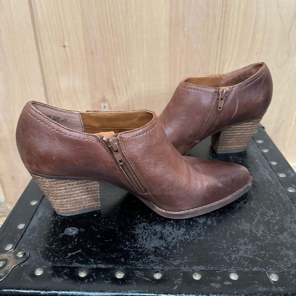 Zodiac Ava Shootie Booties Size 8.5 Brown Leather Boots - Picture 11 of 14